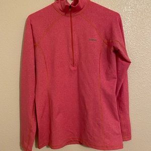 Reebok WOMENS 1/4 zip running pullover, size medium, rosette color